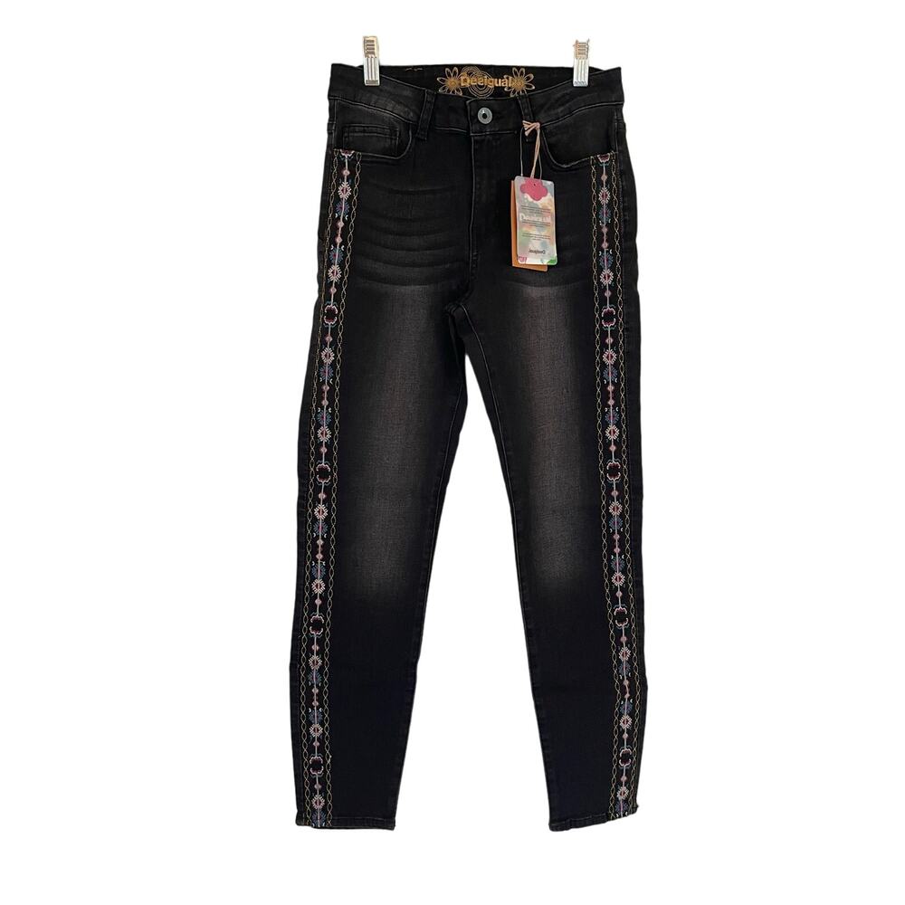 Desigual Embroidered Jeans, NWT, Size: 28